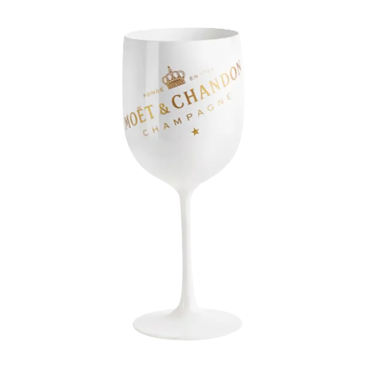 Moët & Chandon Champagner-Kelch Acryl | weiß/gold | 0,45 L